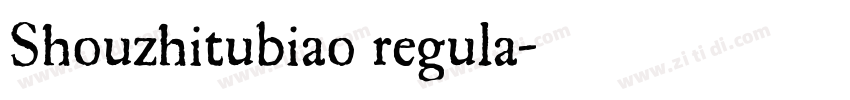 Shouzhitubiao regula字体转换